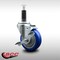Service Caster 4'' SS Blue Poly Swivel 1'' Expanding Stem Caster with Brake SCC-SSEX20S414-PPUB-BLUE-TLB-1 - alternate 3